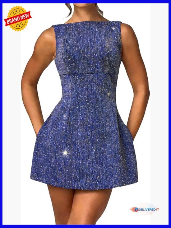 Dresses & Skirts - Sleeveless Backless Mini Dress Slim Fit Polyester Spandex Party Night Out